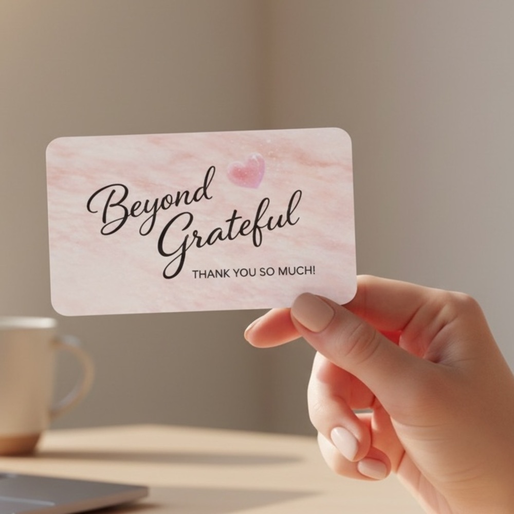 Beyond Grateful Thank You Cards | 50 pcs | Elegant Small Business Inserts